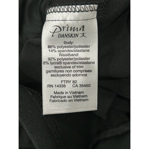 Prima Danskin Pull On Capri Pants Black Sz Large Yoga Workout Athleisure - Picture 7 of 11